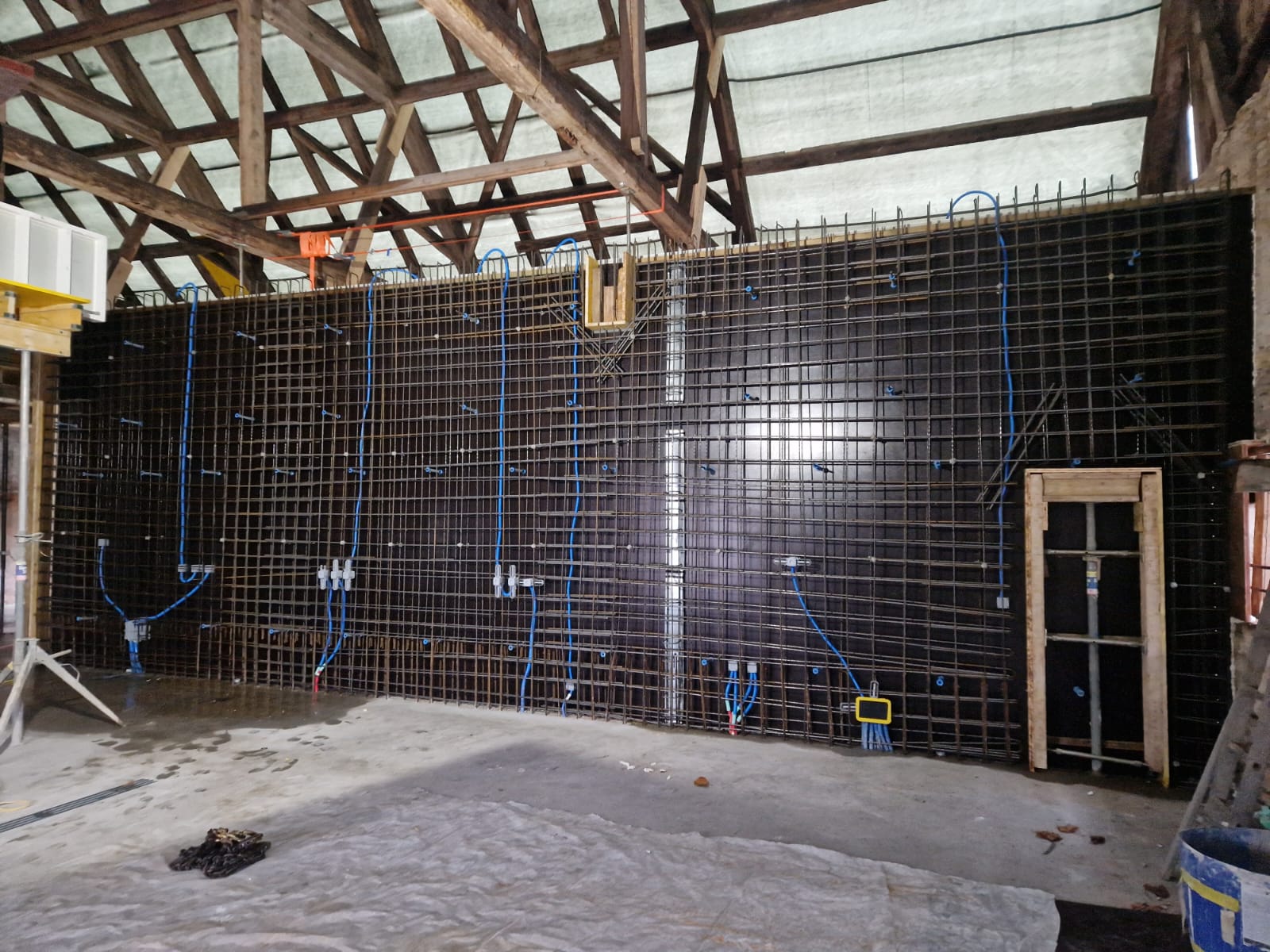 Coffrage et ferraillage mur